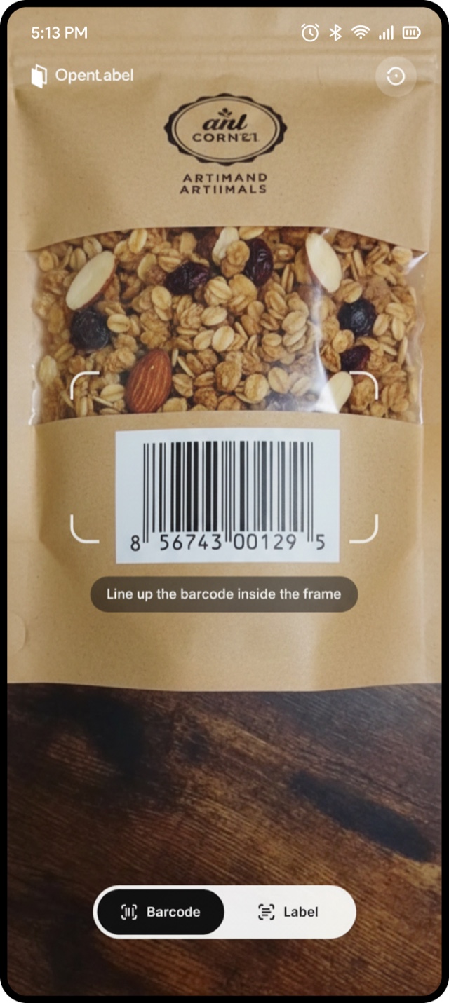 Scan the label